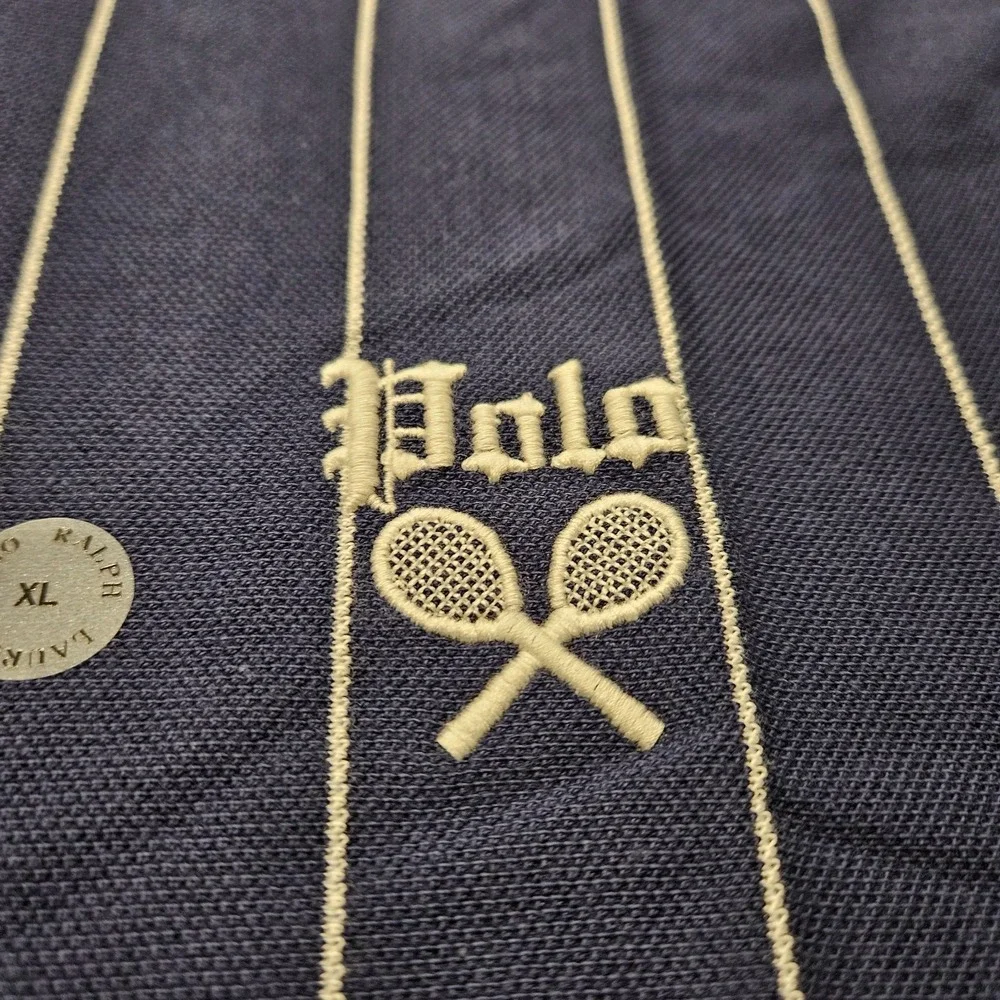 NWT Polo Ralph Lauren Classic Fit Mesh Polo Shirt Tennis Stripe Men's XL